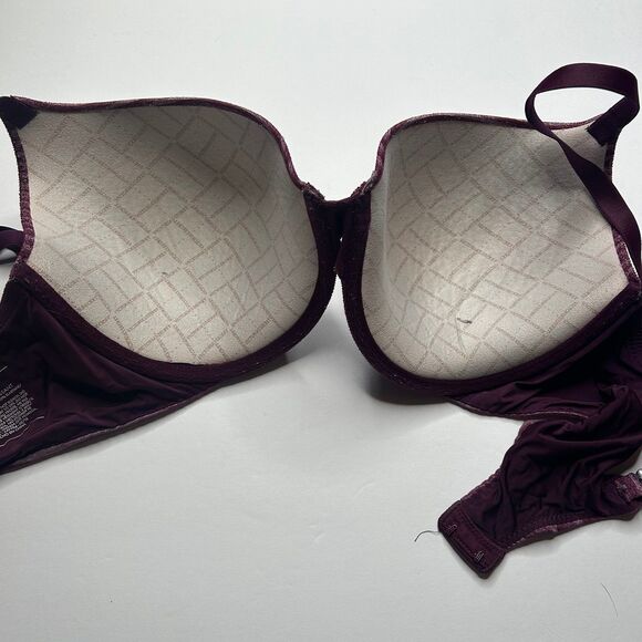 Victoria’s Secret heathered red maroon uplift semi Demi bra 38C - Picture 5 of 6